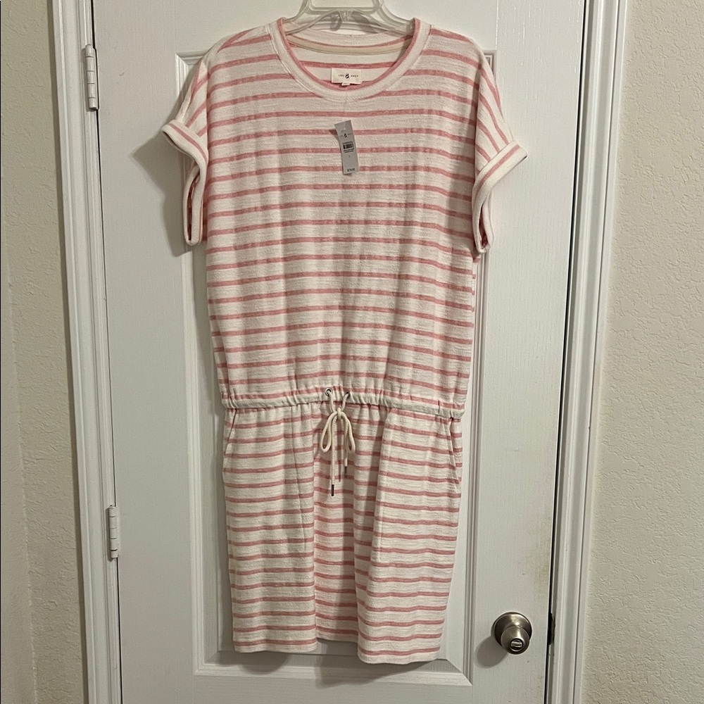 Pink and White Striped Dress
